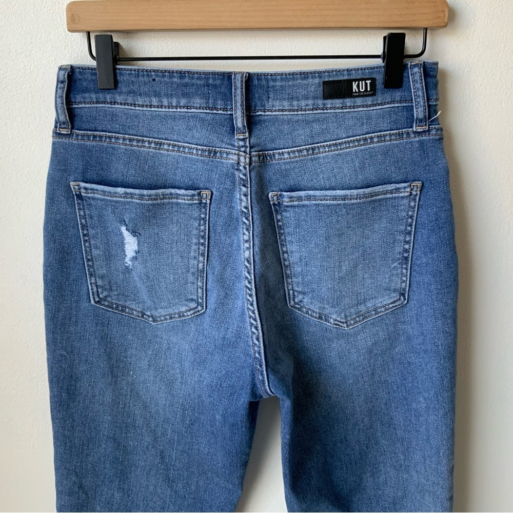 KUT FROM THE KLOTH Jeans Naomi Fab Ab Crop Straight Leg Blue Size 4 - Picture 5 of 15